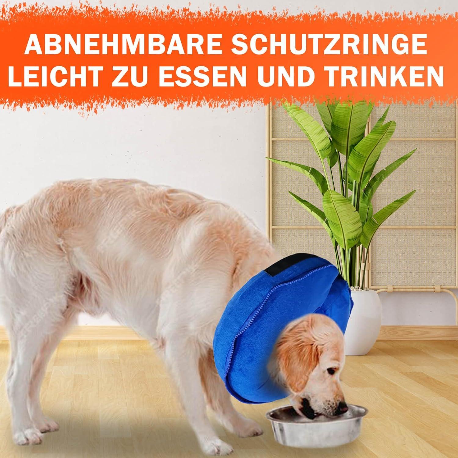 Aufblasbare Halskrause für Hund und Katze Leckschutz Hundebody