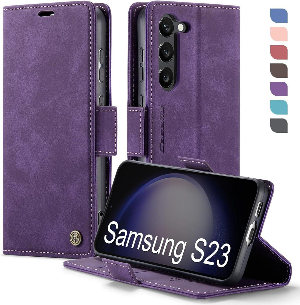 Samsung Galaxy S23 5G Handyhülle Klappbar PU Leder RFID Schutz