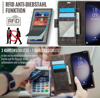 Samsung Galaxy S23 5G Hülle Klappbar PU Leder RFID Schutz