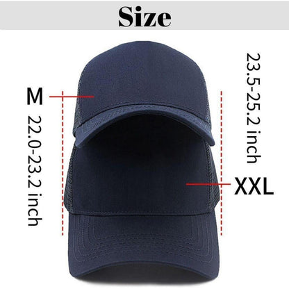 XXL Baseball Cap Herren Baumwolle Verstellbar – Schwarz