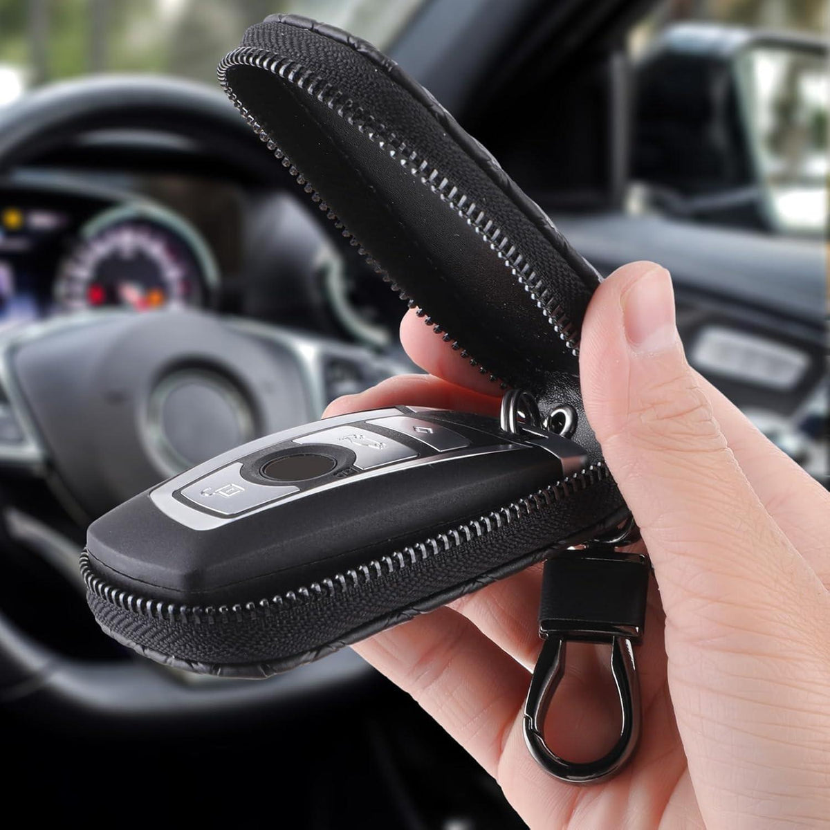 Leder Schlüsseletui für Auto – Kratzfest & Wasserdicht