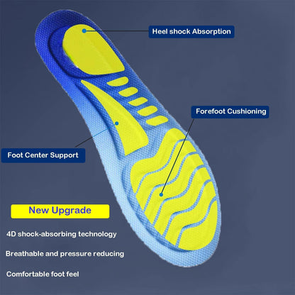 Memory Foam Einlegesohlen Herren Damen Sport Schuheinlagen Fuß Schmerzlinderung