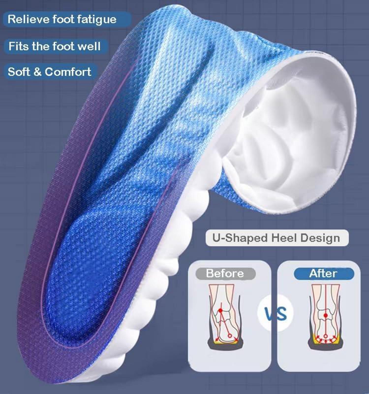 Komfort Memory Foam Einlegesohlen für Herren Damen