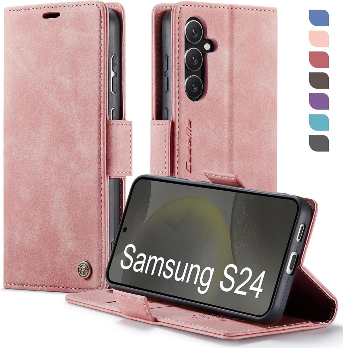 Samsung Galaxy S24 5G Handyhülle Premium PU Lederhülle RFID Schutz