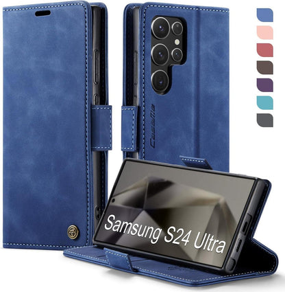 Samsung Galaxy S24 Ultra 5G Klapphülle RFID Schutz Blau