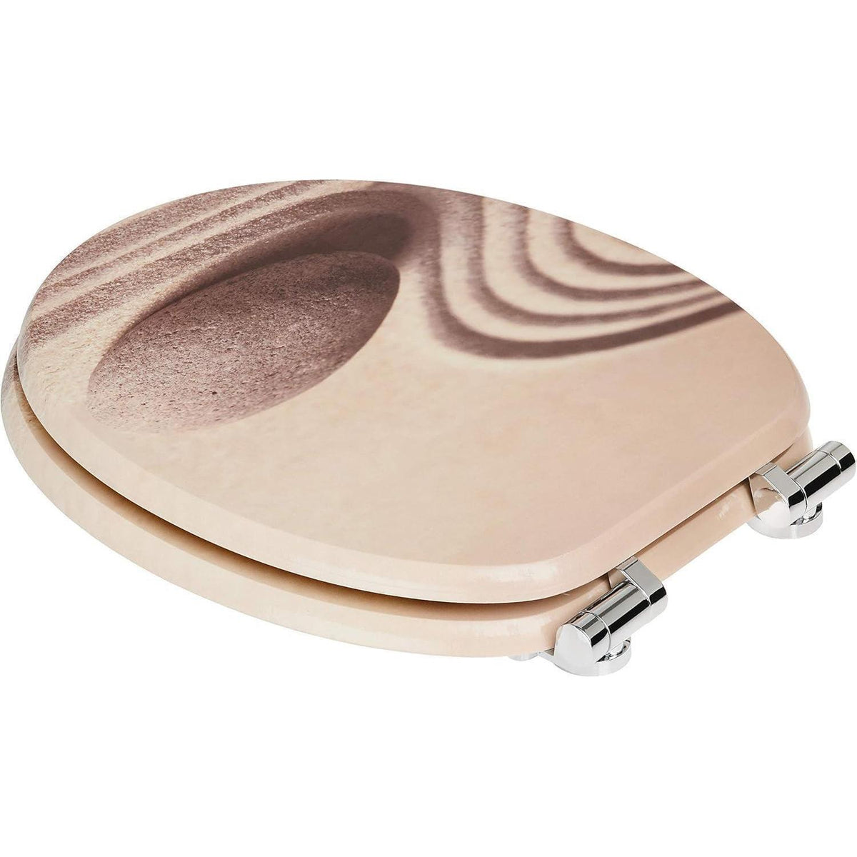 WC Sitz mit Absenkautomatik, Holz, Motiv Wüstenstein