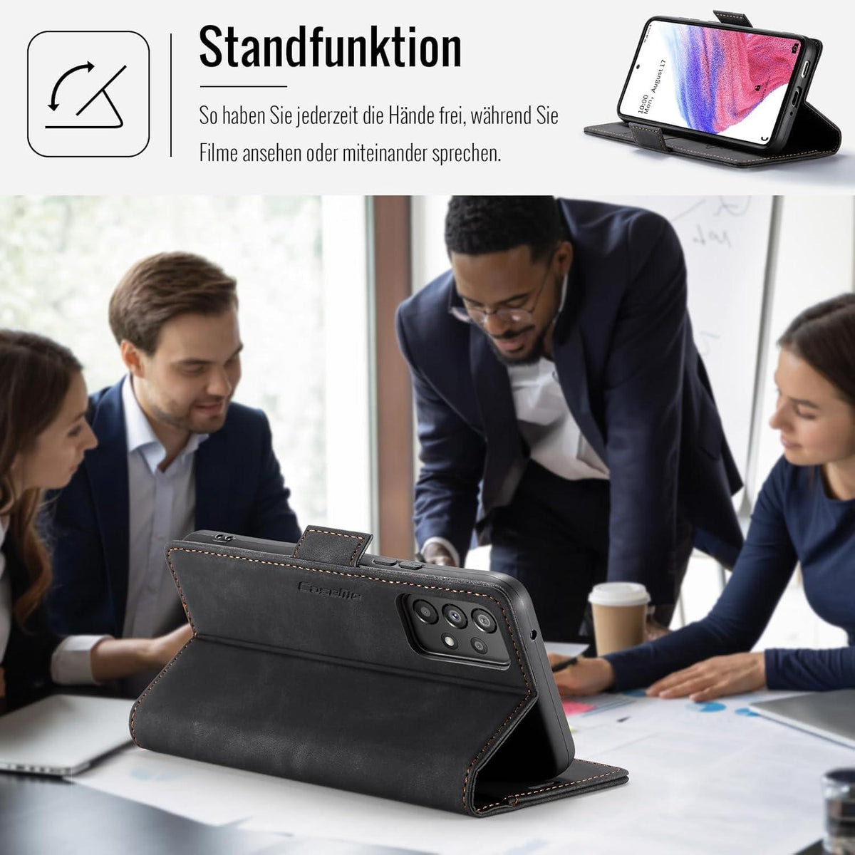 Samsung Galaxy A53 5G Handyhülle Klappbar PU Lederhülle RFID Schutz