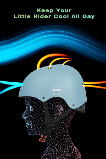 XJD Kinder Jugend Fahrradhelm Multisport Kinderhelm CE-zertifiziert M 55-57 cm Dusty Blau