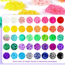 9000+ Loom Bänder Set, 40 Farben Loops Gummis für Kinder