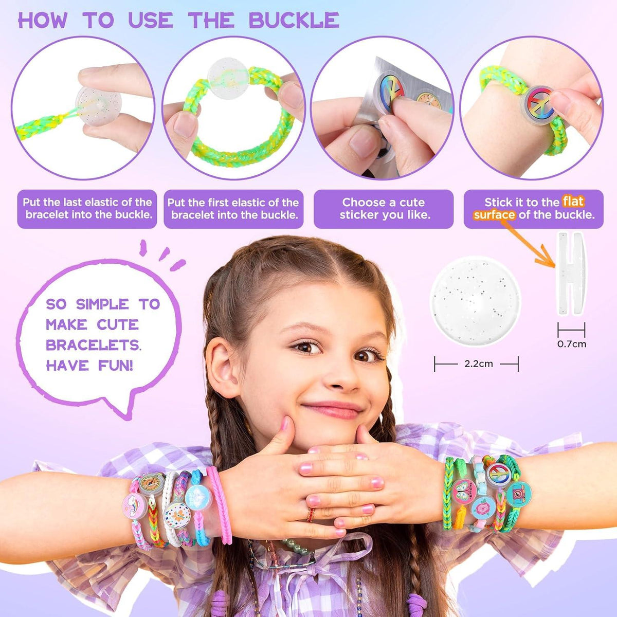 DIY Loom Bänder Set mit 40 Farben - Elastische Gummibänder