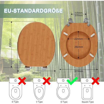 WC Sitz mit Absenkautomatik aus Holz – Motiv Auswahl