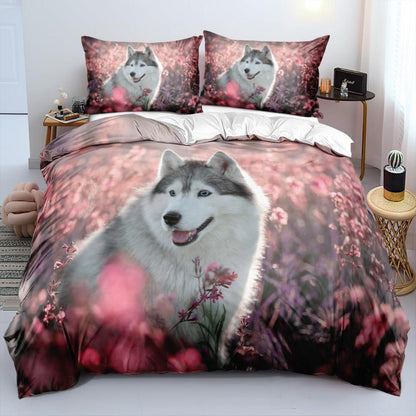 3D Wolf Bettwäsche Set 135x200cm - 4-teilig, Mikrofaser