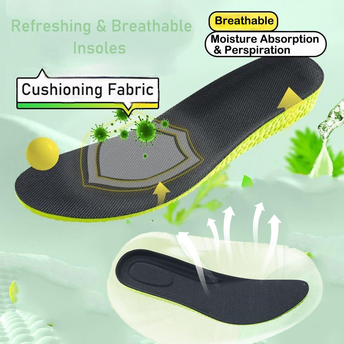 Memory Foam Einlegesohlen Herren Damen Sport Schuheinlagen Orthopädisch