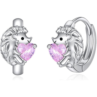 Creolen aus 925 Sterling Silber mit Tier-Motiv und Zirkonia
