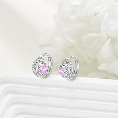 Creolen aus 925 Sterling Silber mit Tier-Motiv und Zirkonia