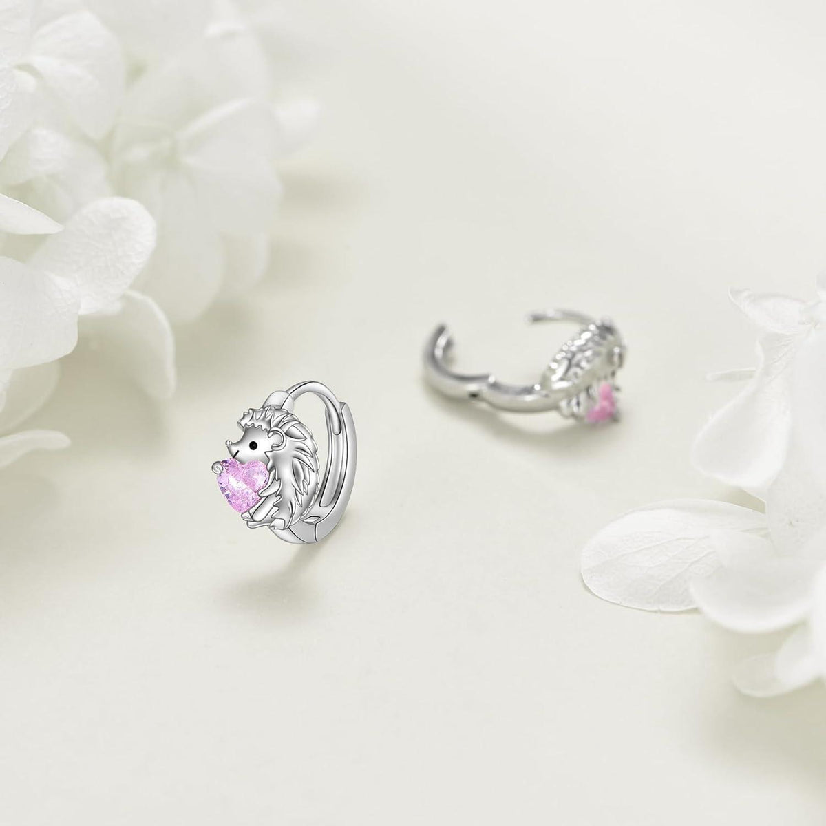 Creolen aus 925 Sterling Silber mit Tier-Motiv und Zirkonia