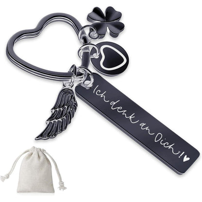 Herz Schlüsselanhänger personalisiert | Geschenk für Frauen & Mama