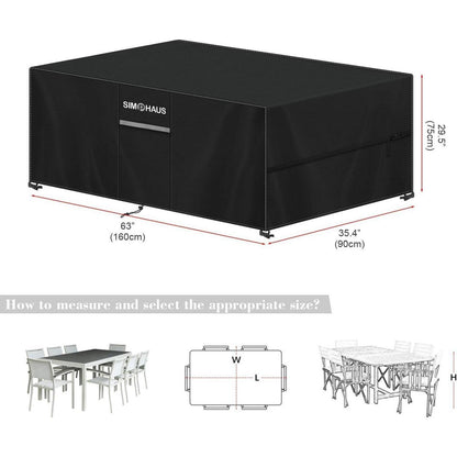 Gartenmöbel Abdeckung 160x90x75cm | Wasserdicht & UV-Schutz