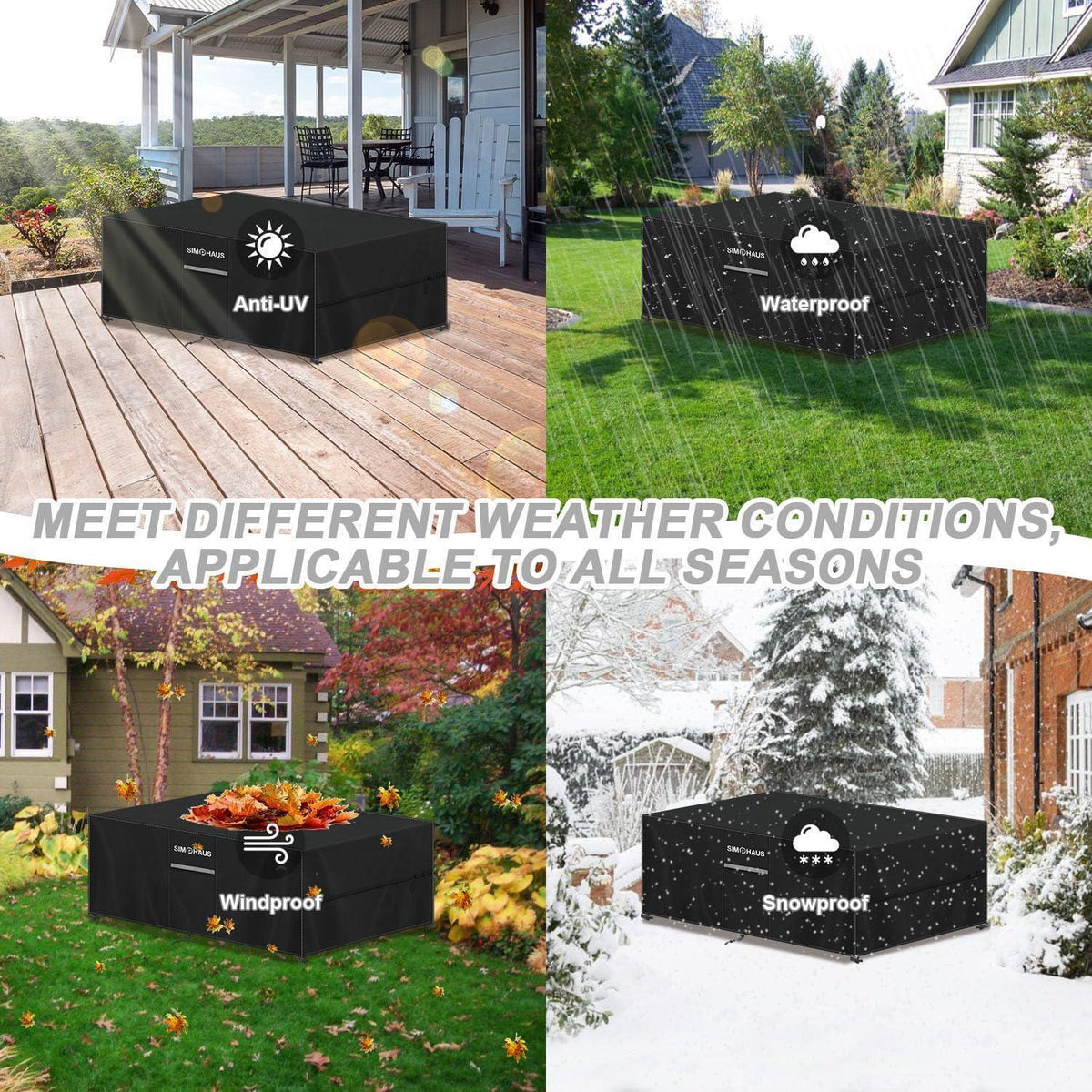Gartenmöbel Abdeckung 160x90x75cm | Wasserdicht & UV-Schutz