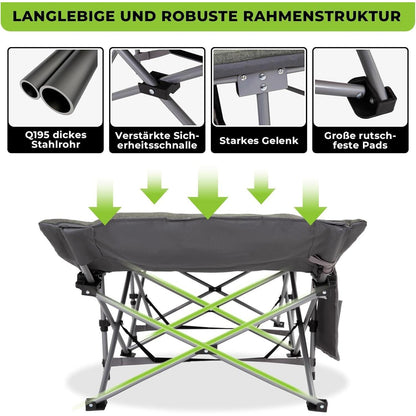 Feldbett klappbar mit Matratze und Seitentasche 190 x 67cm