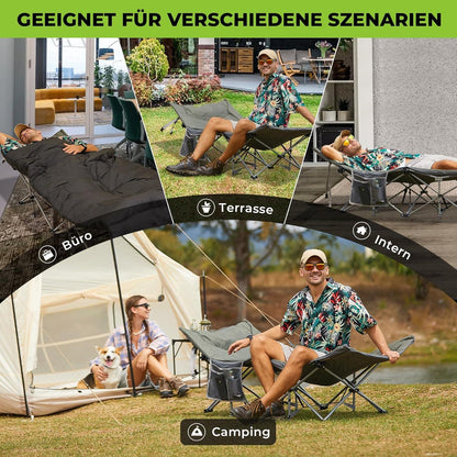 Feldbett Klappbar Matratze Seitentasche Camping Outdoor 190x67cm