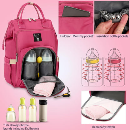 Wickelrucksack mit wasserdichter Wickelunterlage und großer Kapazität