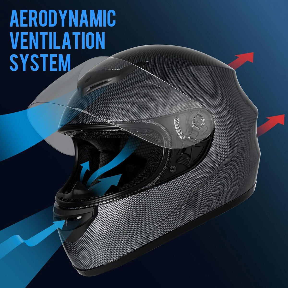 Motorradhelm Integralhelme XL Kohlefaser ECE 22.06 Favoto