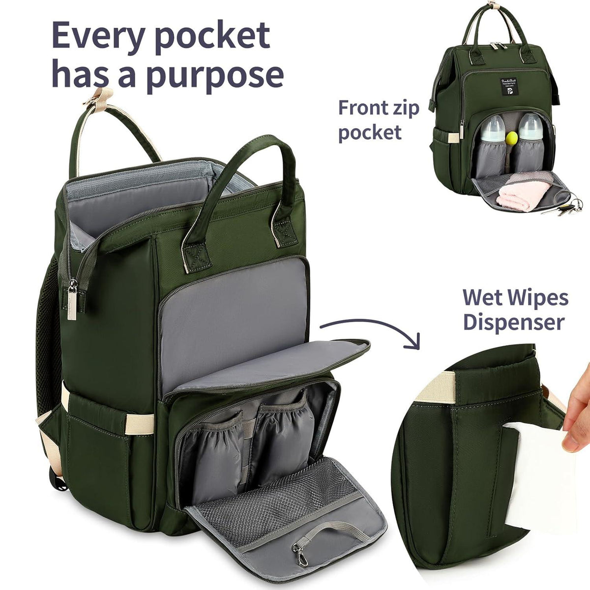 Wickelrucksack Baby Rucksack wasserdicht Große Kapazität