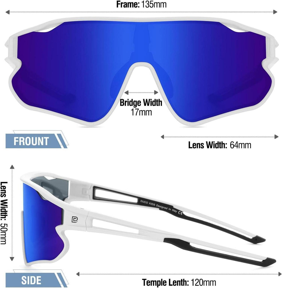 Kinder Sonnenbrille UV400 TR90 Rahmen Sportsonnenbrille