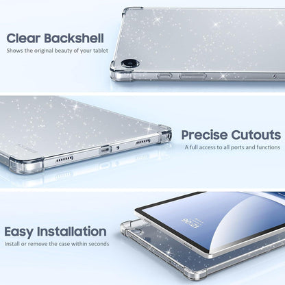 Samsung Galaxy Tab A9+ 11 Hülle Transparent TPU Glitzer 2023