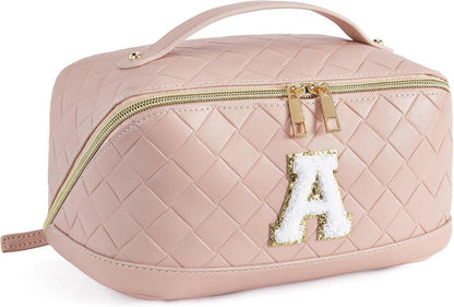 Make-up Tasche aus PU-Leder für Frauen, Reise-Kosmetiktasche
