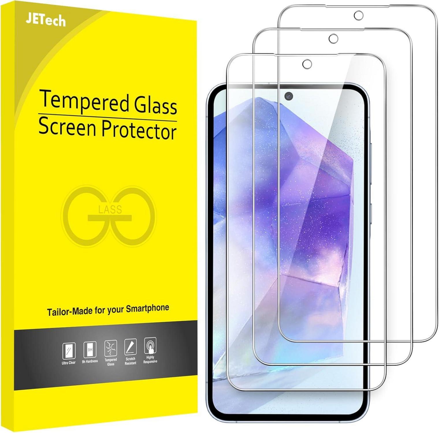 Schutzfolie Samsung Galaxy A55 5G 6,6 Zoll 9H Glas 3er Pack