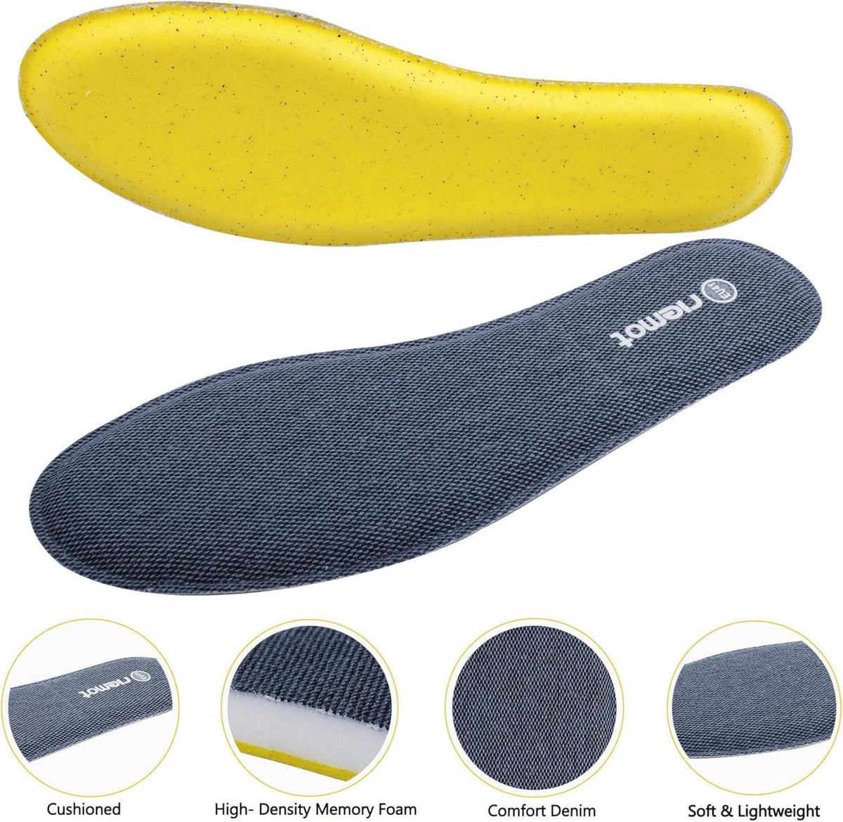 Memory Foam Einlegesohlen Weich für Damen Herren Sneaker Stiefel Gr.36-47