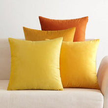 Samt Kissenbezüge Set Dekorative Orange Serie 40x40 cm