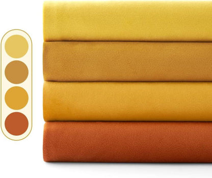 Samt Kissenbezug 40x40 cm Orange Serie 4er Set