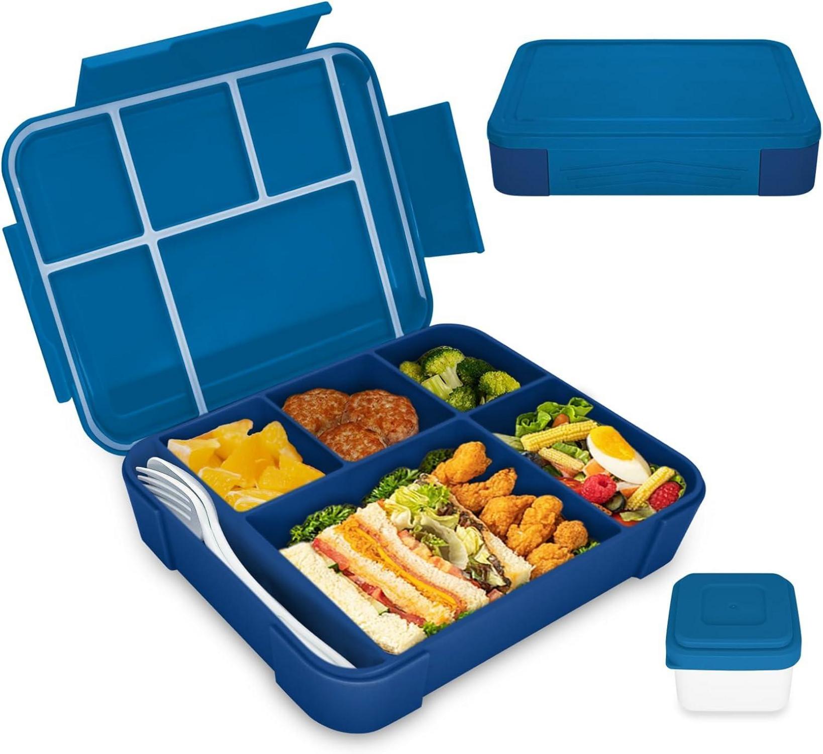 Brotdose Kinder mit Fächern 1300ml Auslaufsicher Bento Box