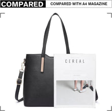 Miss Lulu Damen Handtasche Set Schultertasche Shopper PU