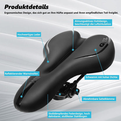 Fahrradsattel Gel MTB Sattel Herren & Damen Wasserdicht Hohl Rennrad Mountainbike Hilfsmittel