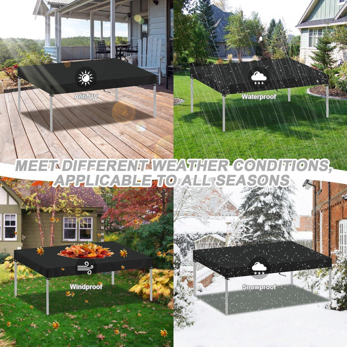 Gartentisch Abdeckplane 150x90x15cm – Winterfest & Wasserdicht