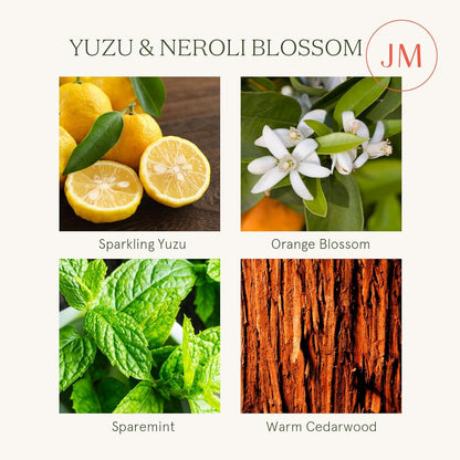 Yuzu Neroli Blossom Soy Wax Candle Luxury Design 55 Hours Burn