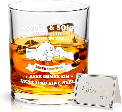 Whiskeyglas Papa Vater Sohn Geschenk Geburtstag Weihnachten 300ml