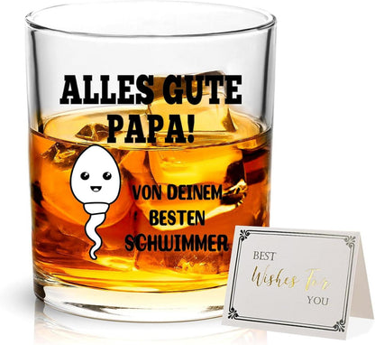 Whiskyglas Papa Geschenk Vater Bester Papa Weihnachten 10oz