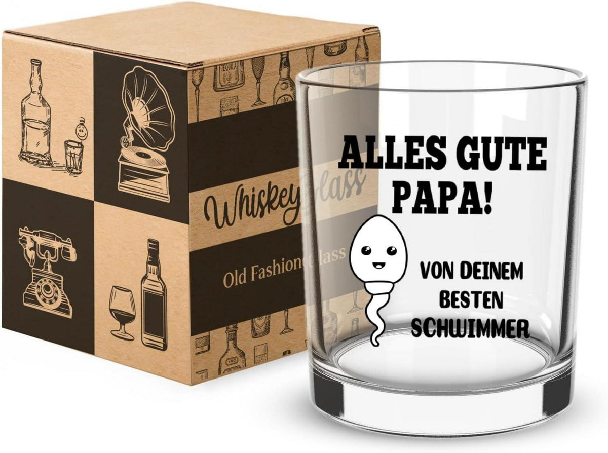 Whiskyglas Papa Geschenk Bester Vater Geburtstag 10oz Joymaking