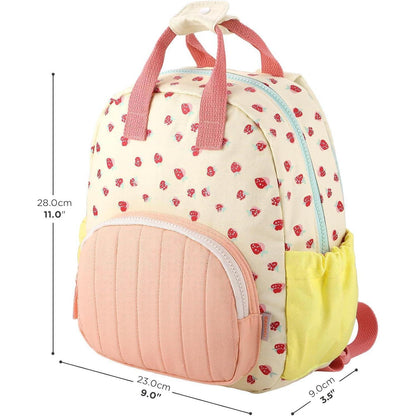 Kinderrucksack Mädchen Erdbeere 30cm für 2-5 Jahre