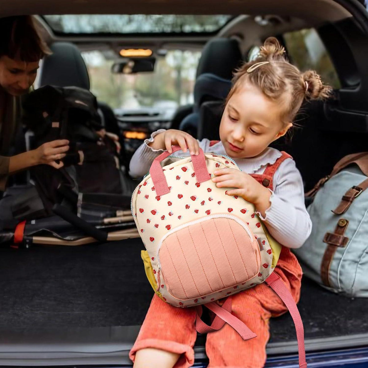 Kinderrucksack Mädchen Erdbeere 30cm für 2-5 Jahre