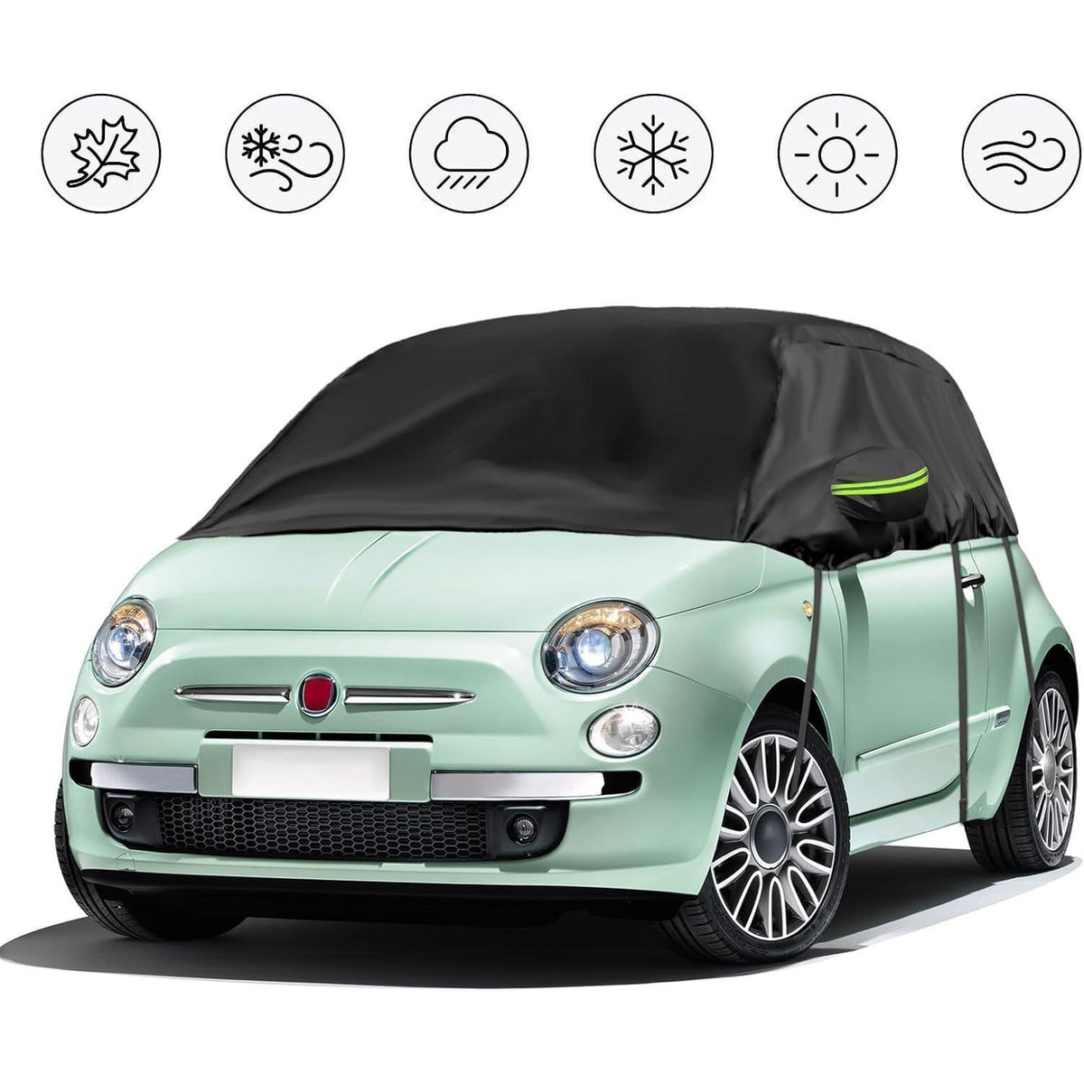 Halbabdeckung Fiat 500 (2007-2023) – Schutzhülle für Ihr Auto