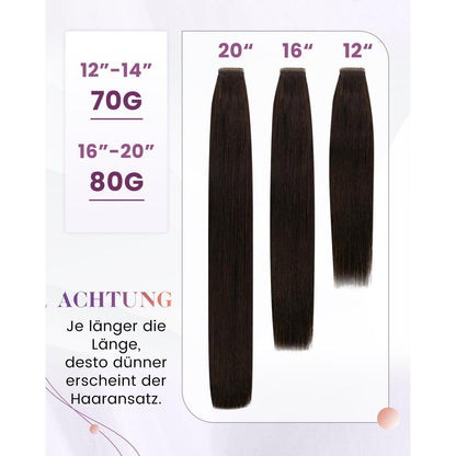 Echthaar Pferdeschwanz Extension Braun 45cm
