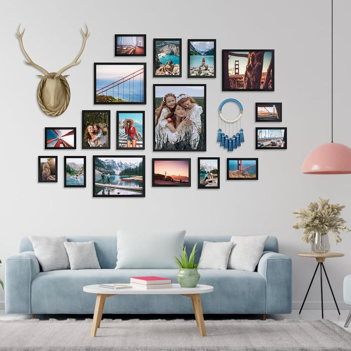 Schwarze Bilderrahmen A4: Rahmen DIN A4 für Fotos und Kunstwerke