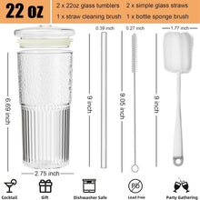 ALINK 570ML Bubble Tea Glasbecher mit Deckel und