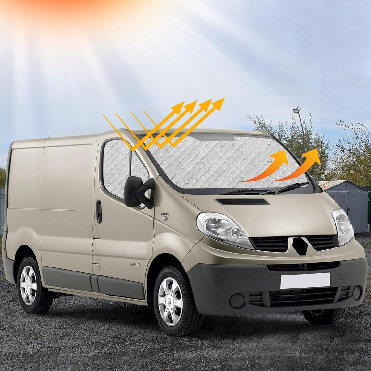 3tlg. Wohnmobil Sonnenschutz für Renault Trafic & Opel Vivaro 2001-2014